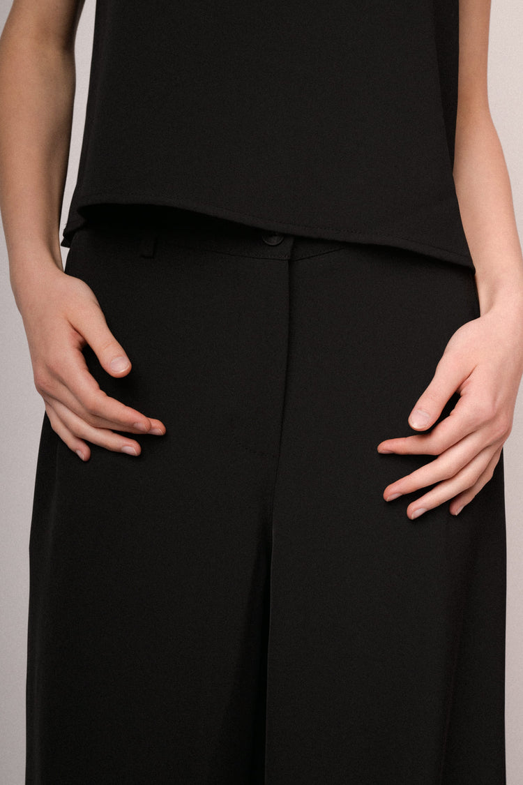 Pantaloni a gamba extra large neri