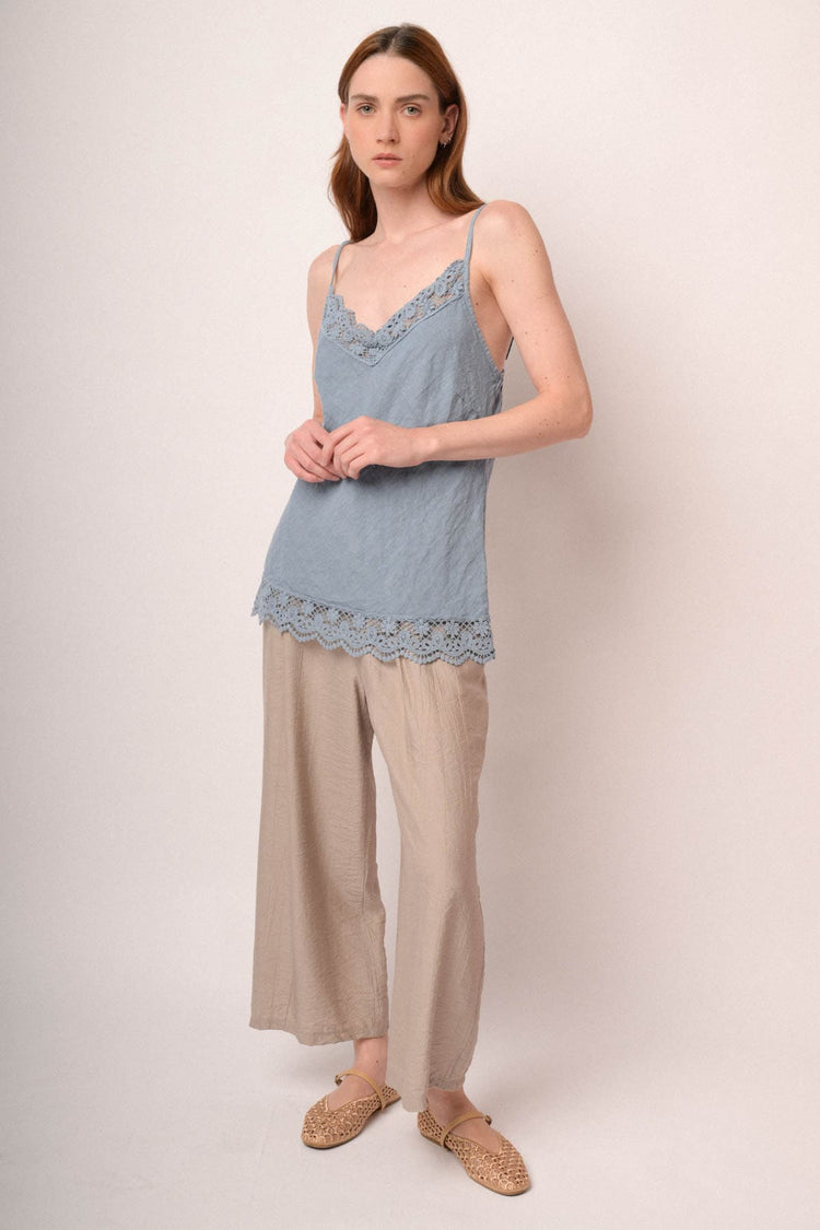 Pantaloni gaucho stropicciati