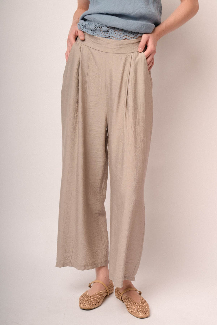 Pantaloni gaucho stropicciati