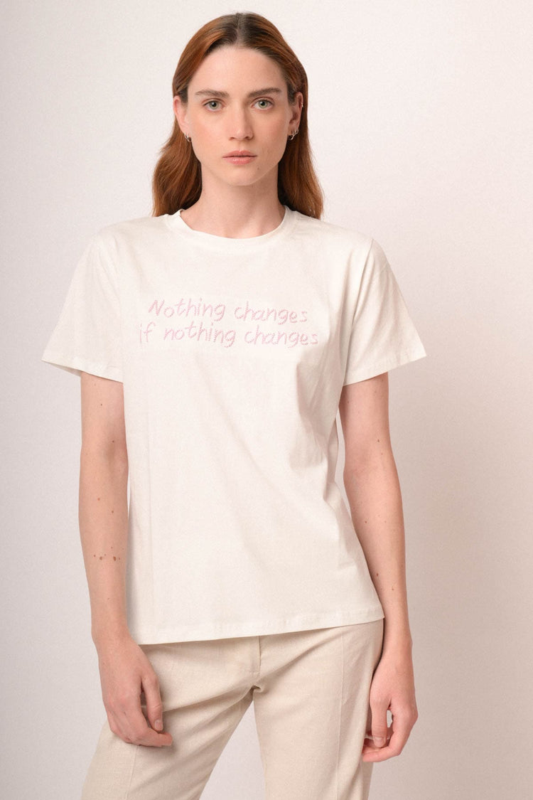 Maglia nothing ricamo
