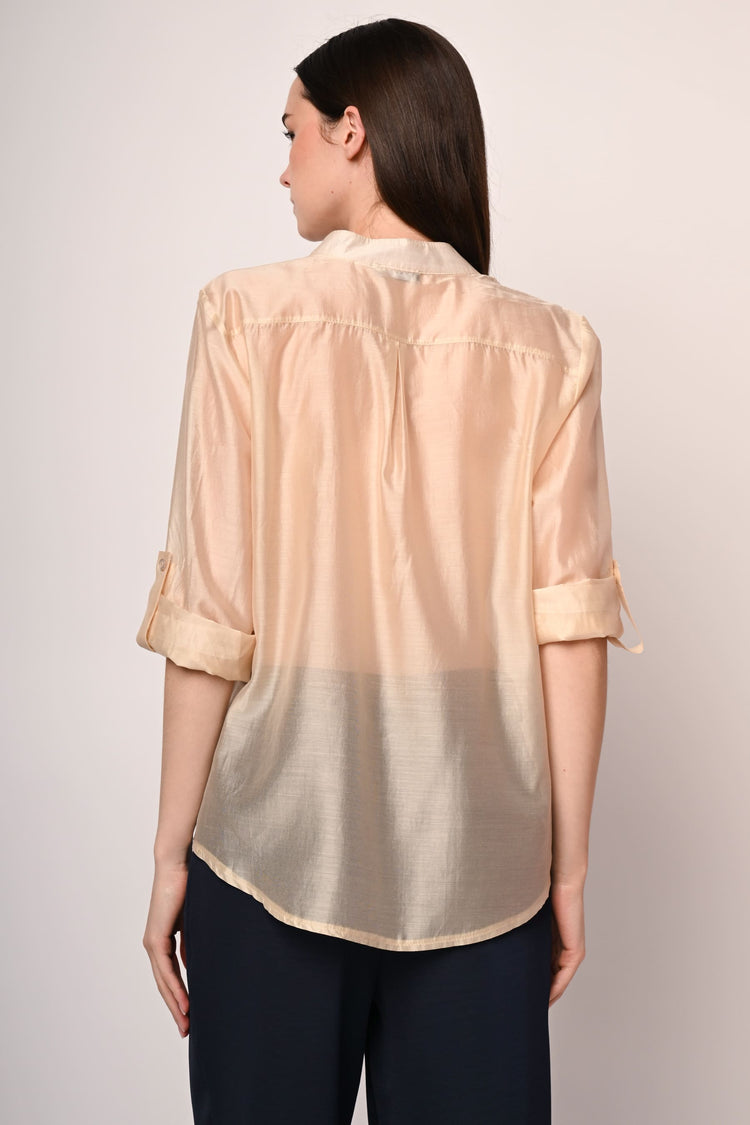 Camicia in mussola con taschino