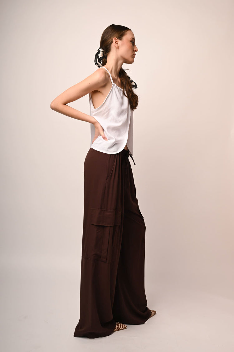 Pantaloni palazzo cargo