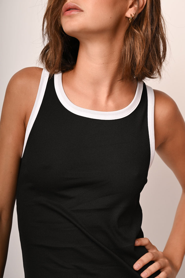 Abito midi in maglia a costine