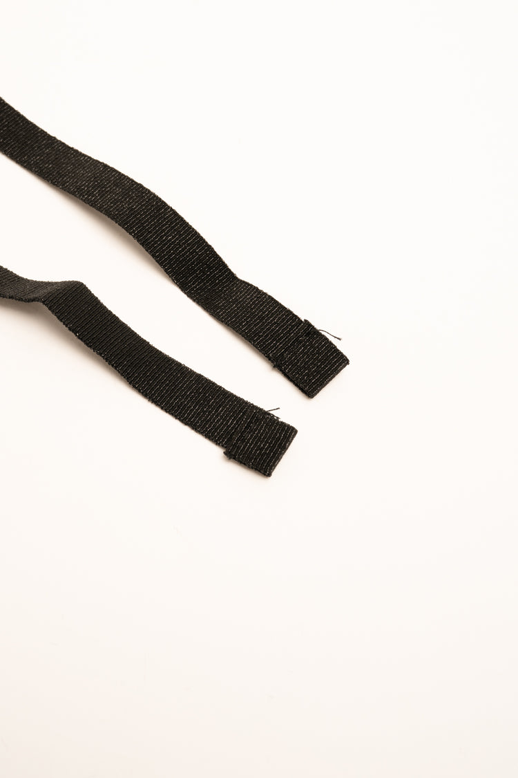 Cintura gioiello in grosgrain lurex e perline nera