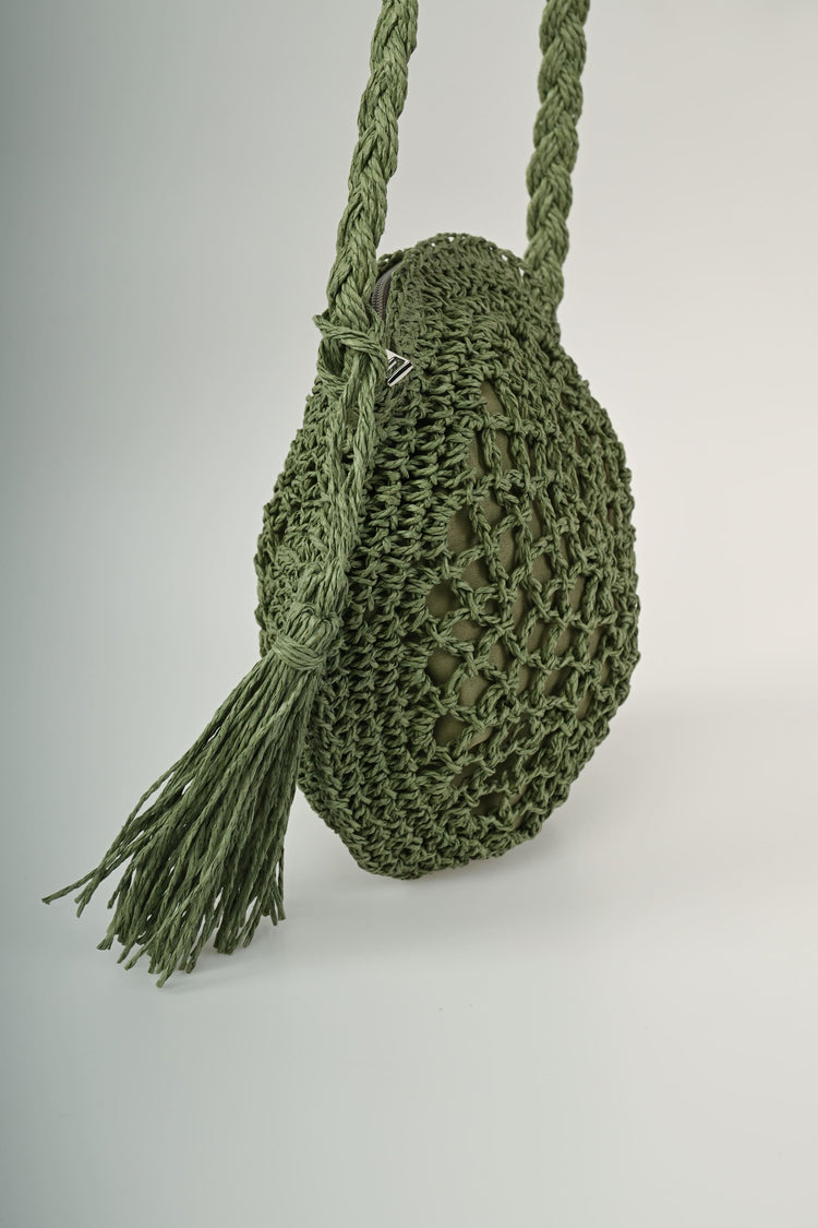 Borsa tonda in paglia