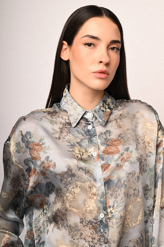 Camicia a stampa floreale