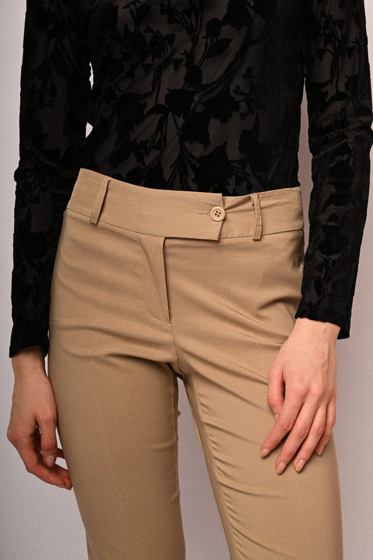 Pantaloni slim-fit misto viscosa