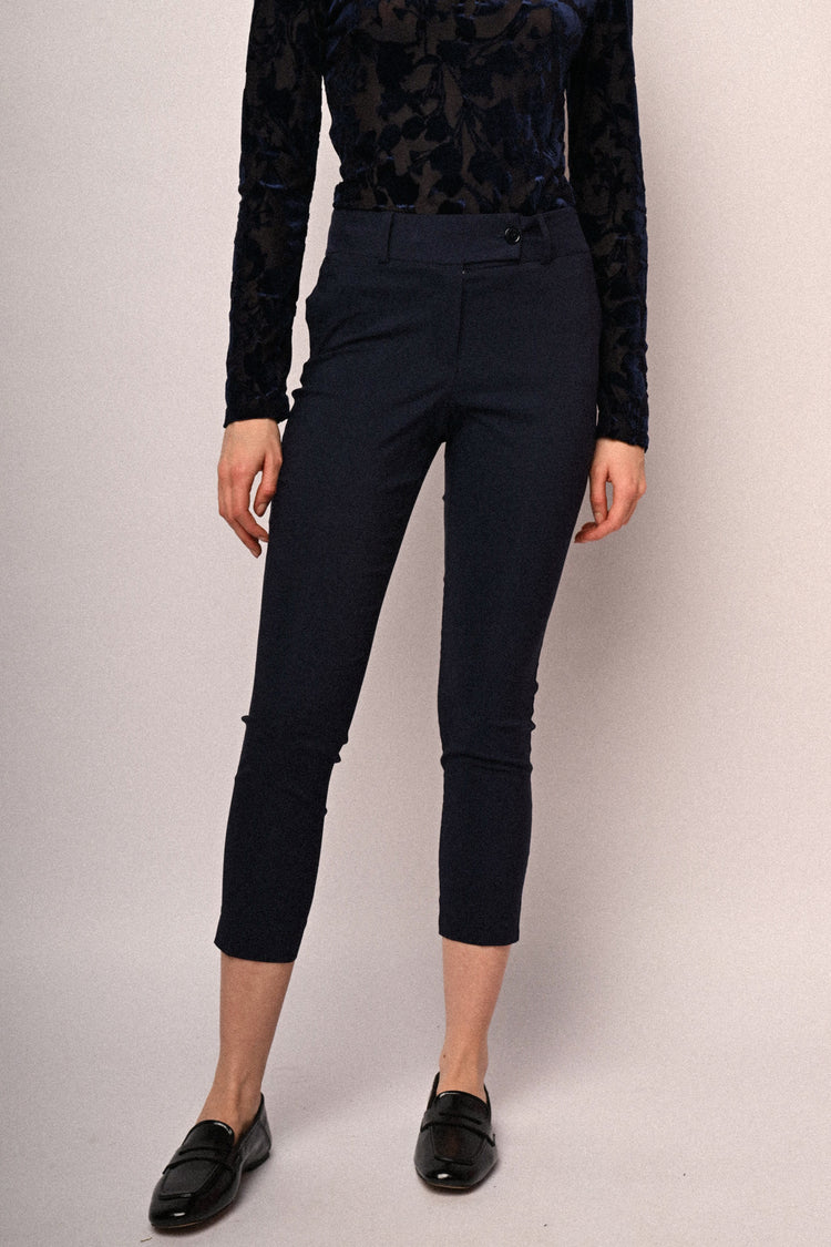Pantaloni slim-fit misto viscosa