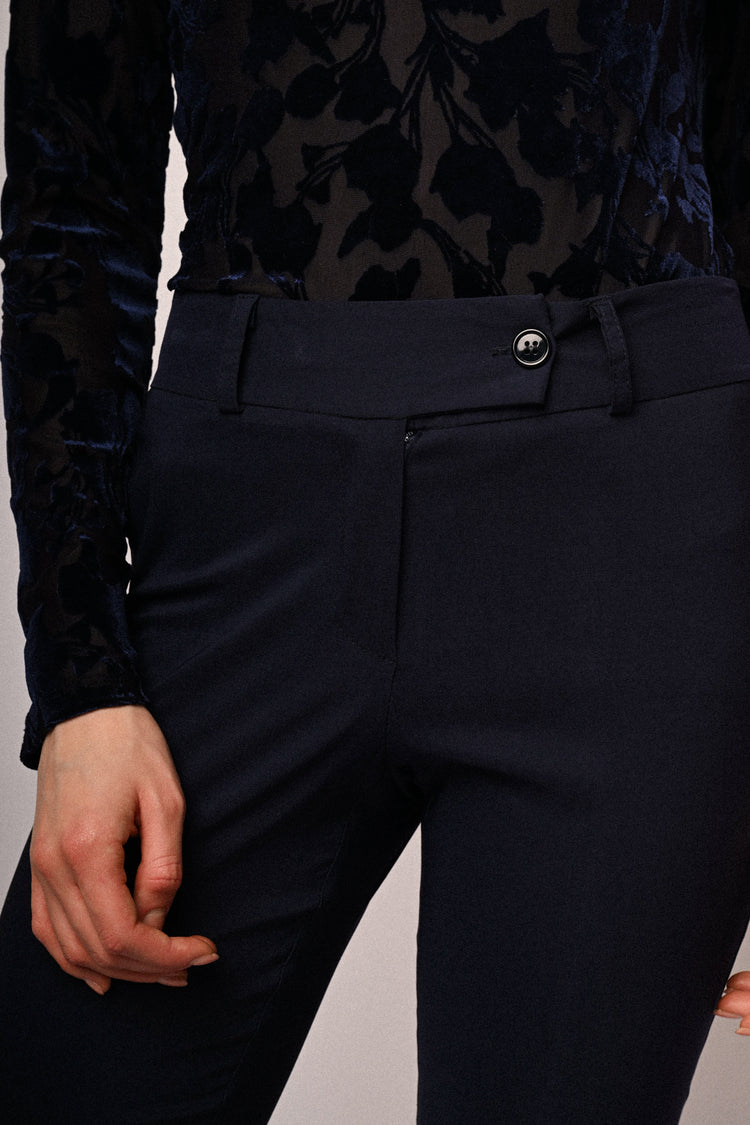 Pantaloni slim-fit misto viscosa