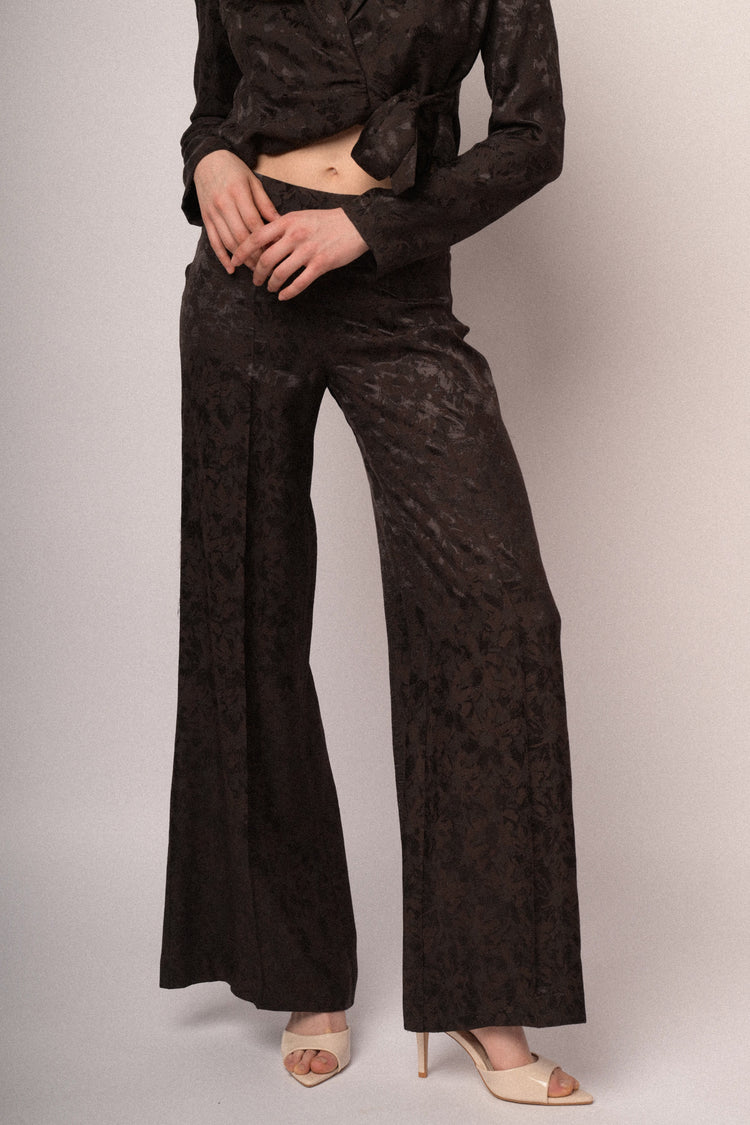 Pantaloni palazzo in jacquard