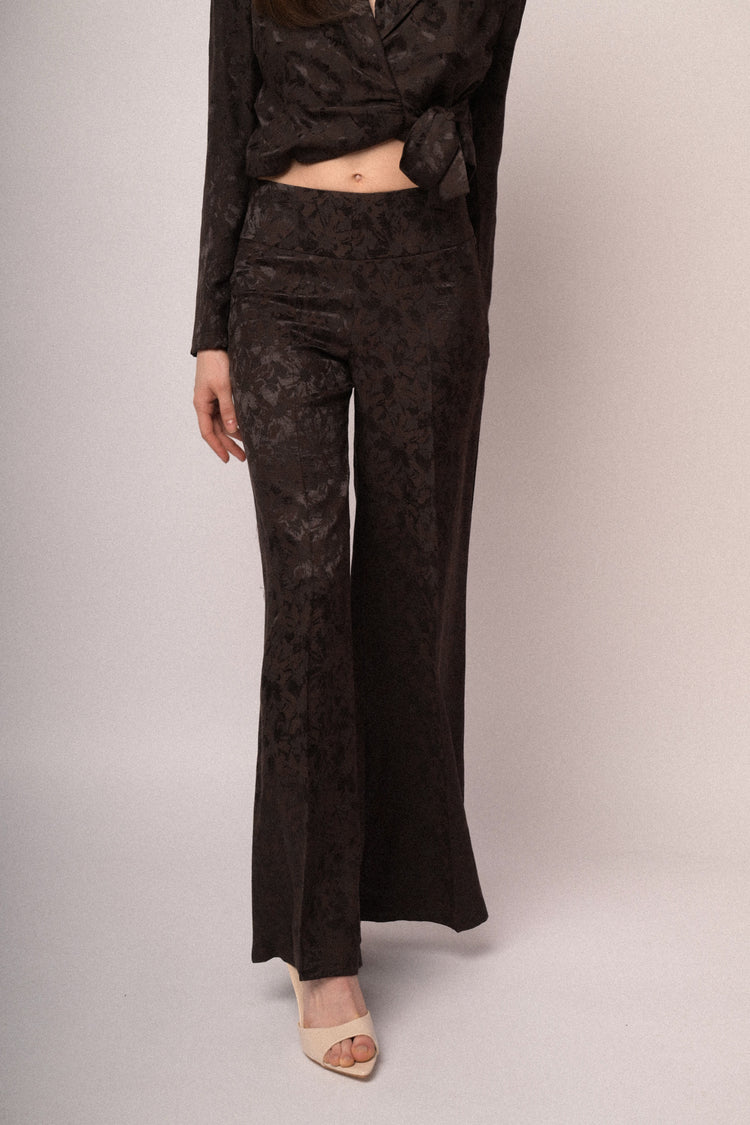 Pantaloni palazzo in jacquard