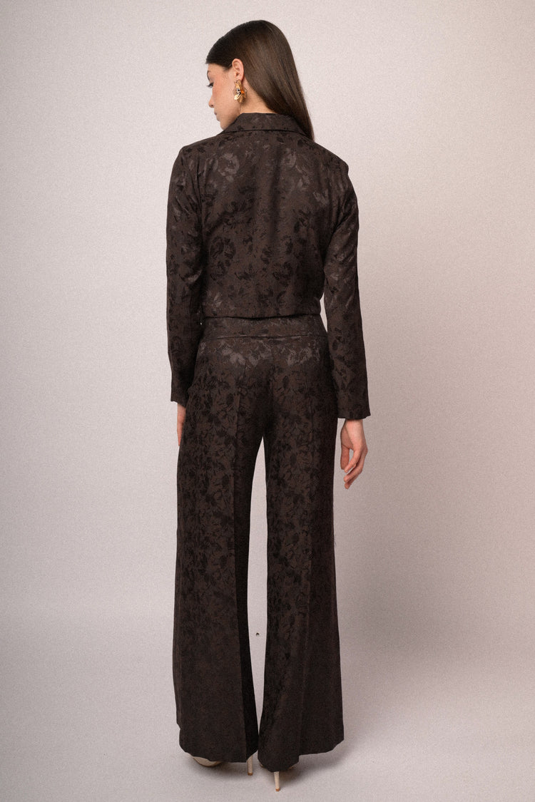 Pantaloni palazzo in jacquard
