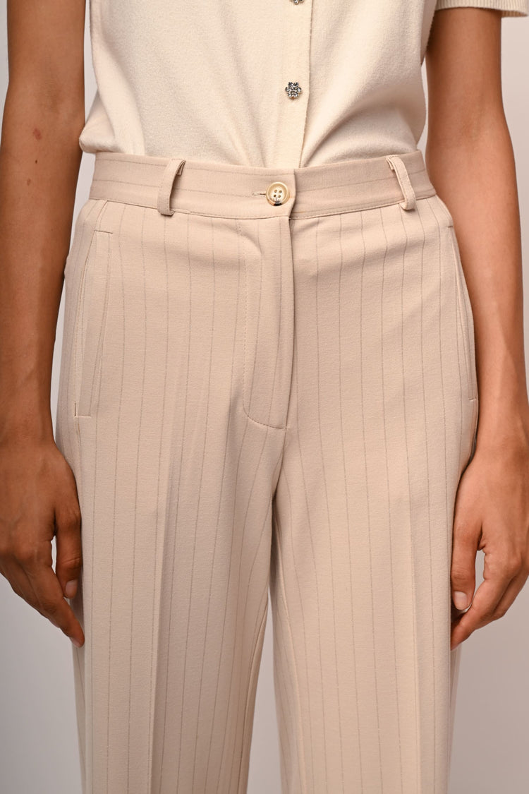 Pantaloni palazzo gessati glitter