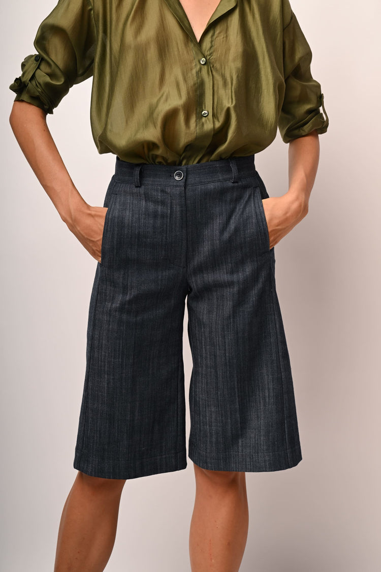 Bermuda effetto denim
