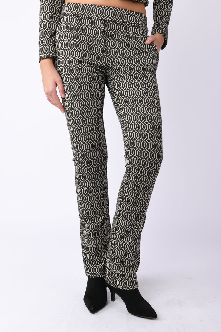 Pantaloni in jacquard geometrico