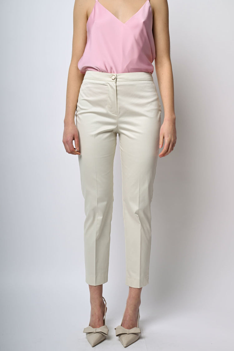 Pantaloni slim-fit in raso