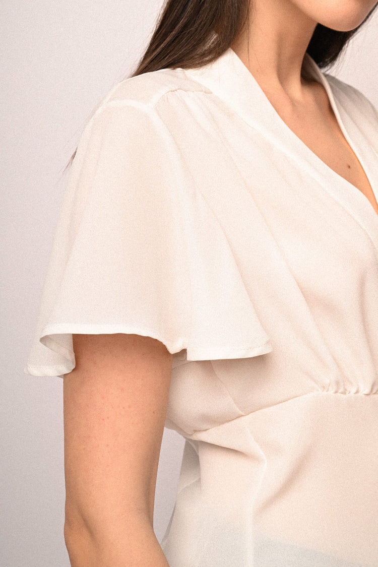 Camicia con maniche a farfalla