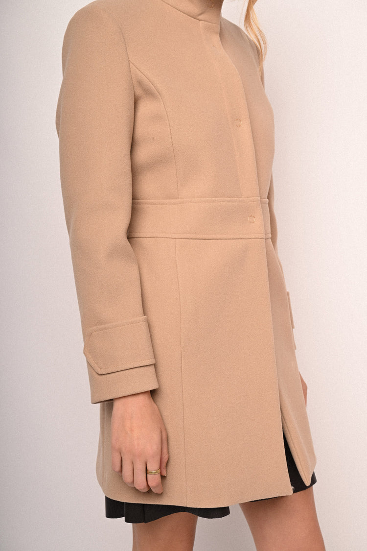 Cappotto con colletto alla coreana
