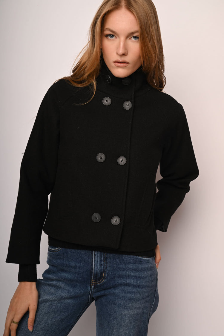 Cappotto corto doppiopetto