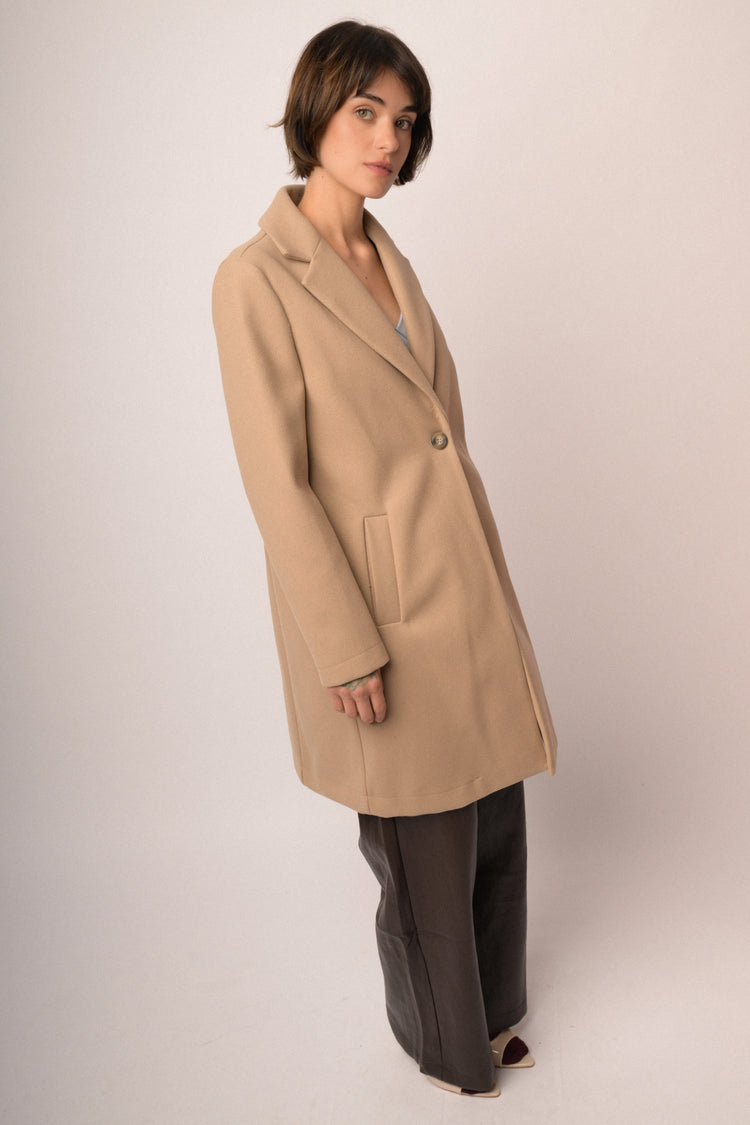 Cappotto basic un bottone