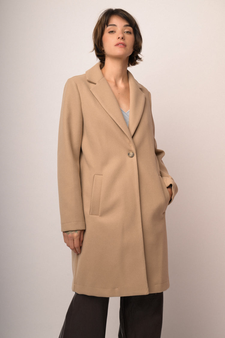 Cappotto basic un bottone