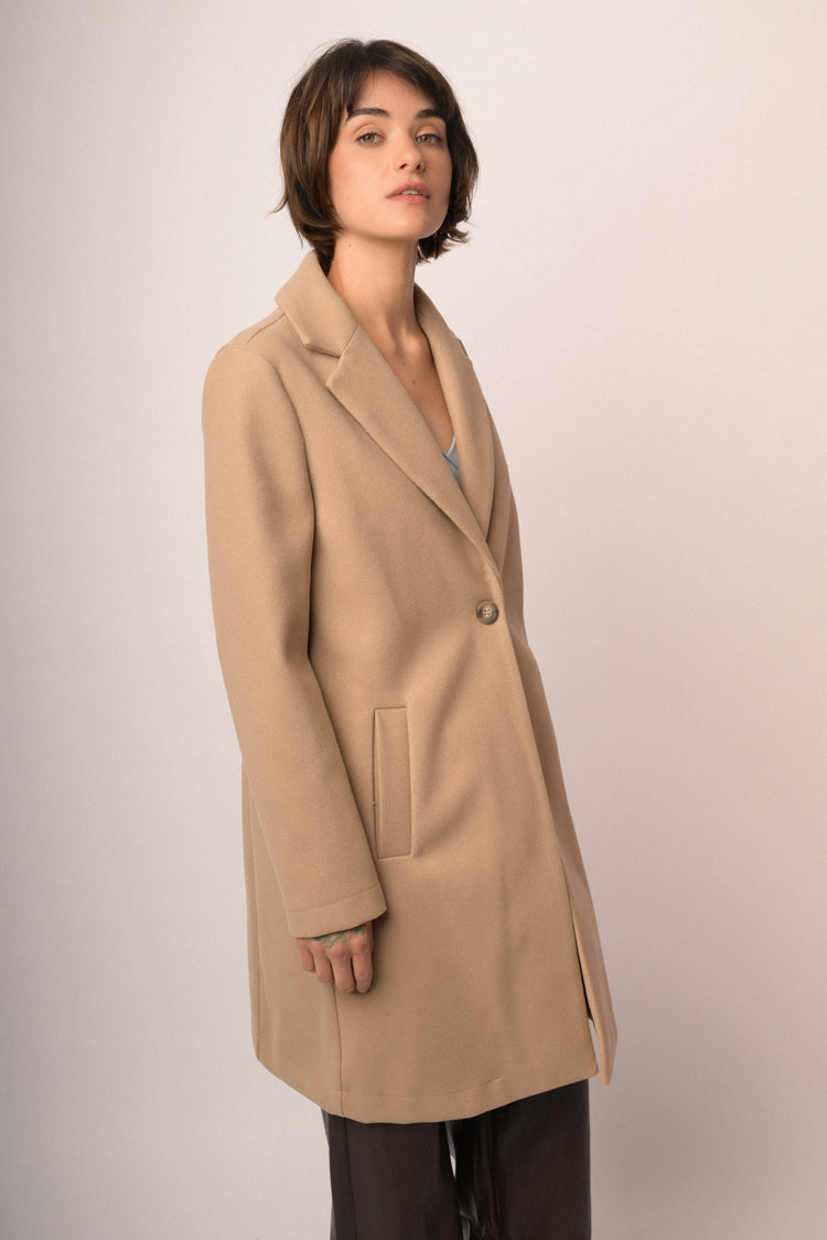 Cappotto basic un bottone