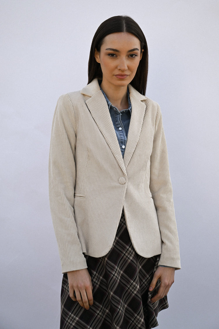 Blazer in velluto a coste