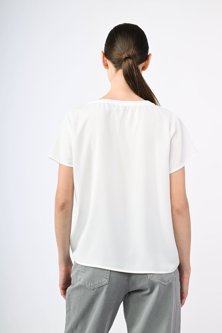 T-shirt con profilo in lurex