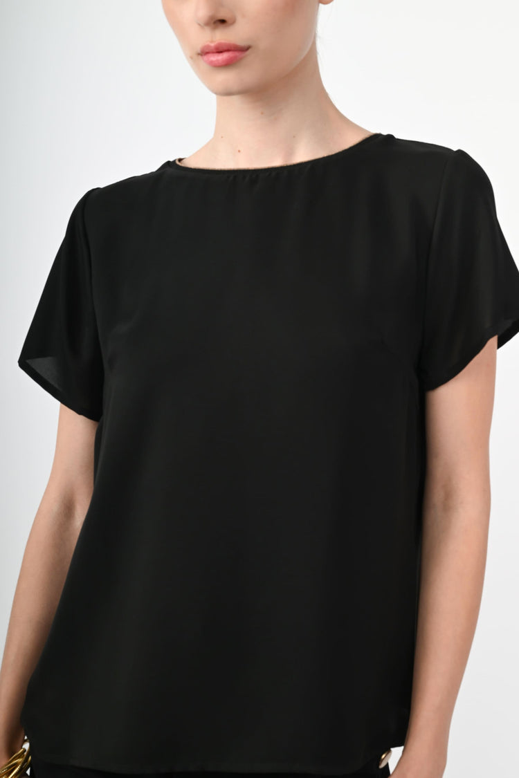 T-shirt con profilo in lurex