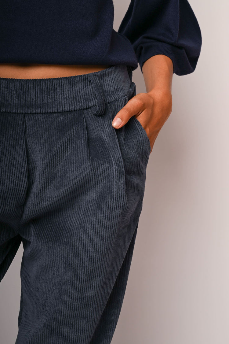 Pantaloni baggy in velluto a coste