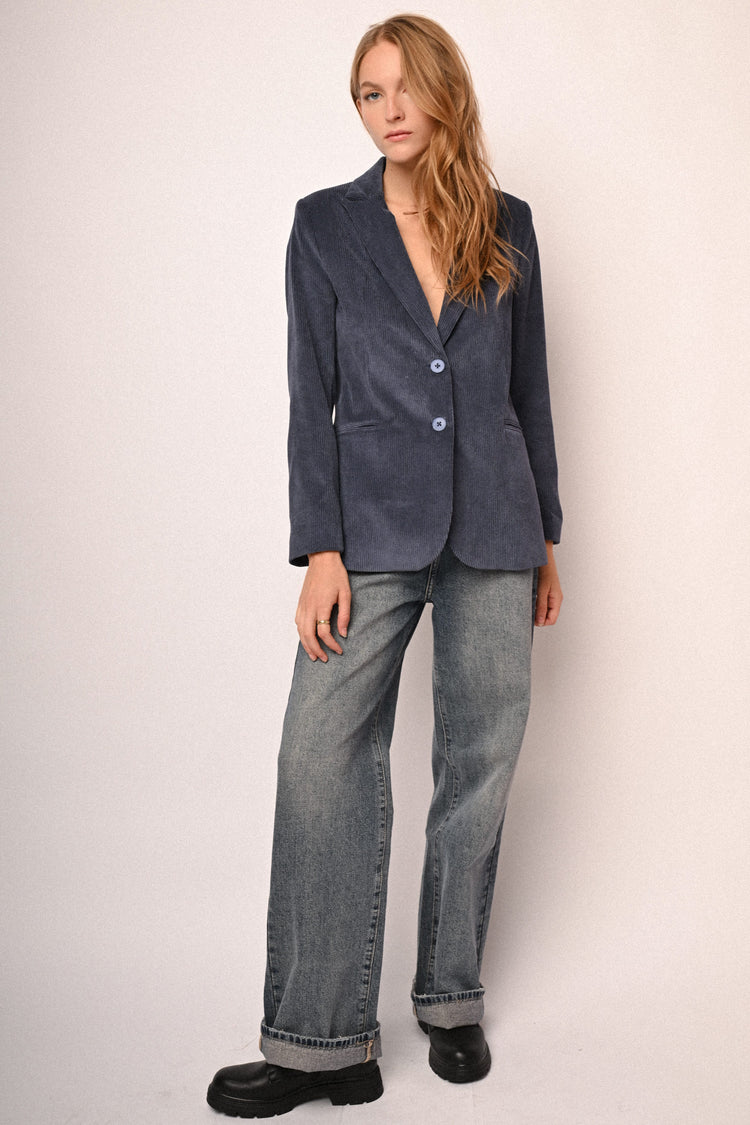 Blazer in velluto a coste