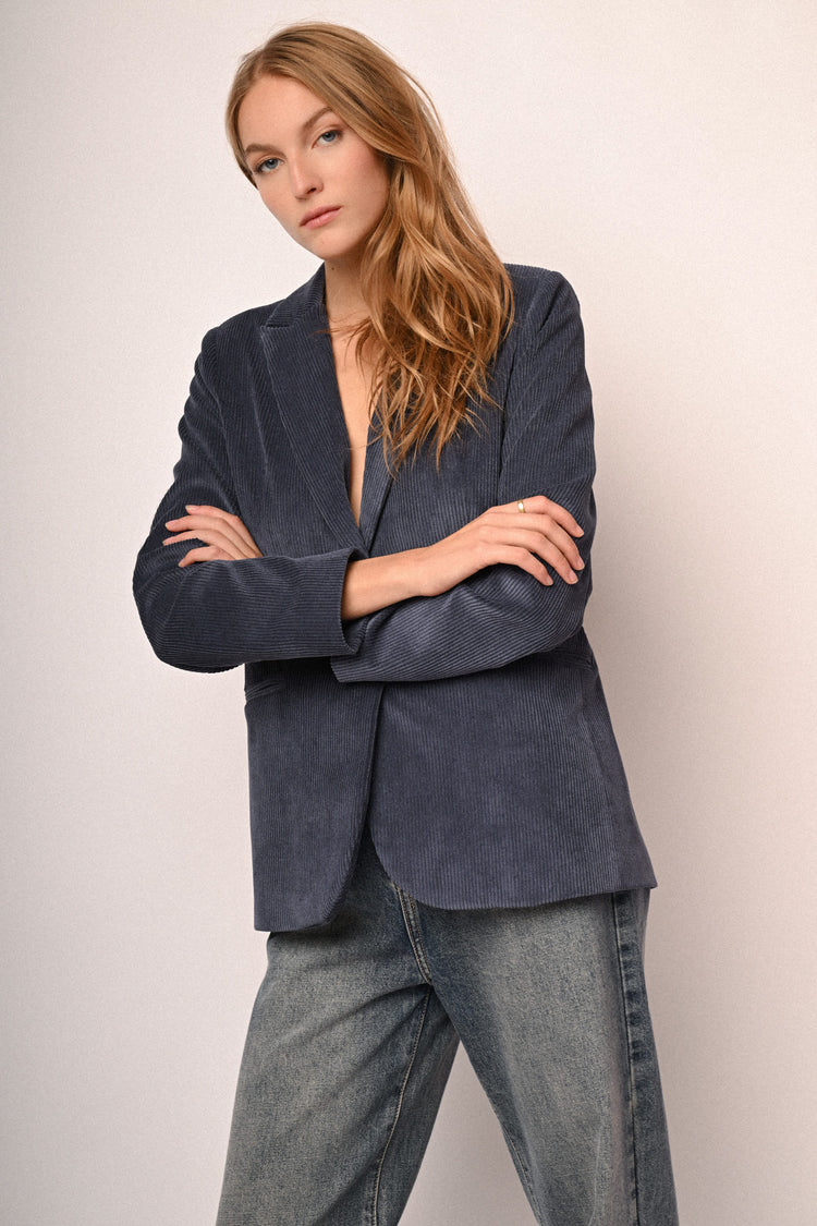 Blazer in velluto a coste