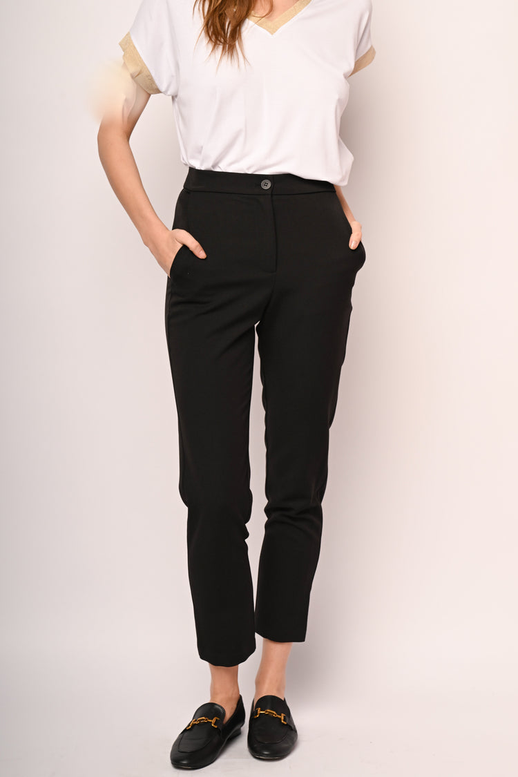Pantaloni slim-fit misto viscosa