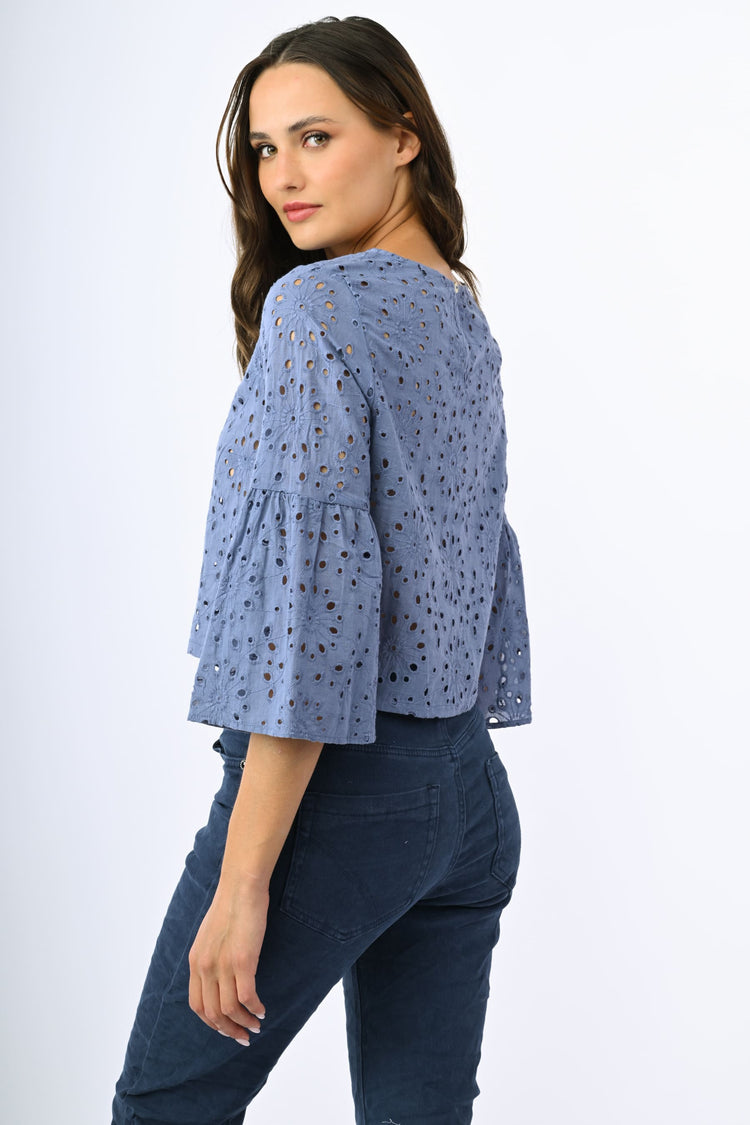 Blusa in pizzo Sangallo