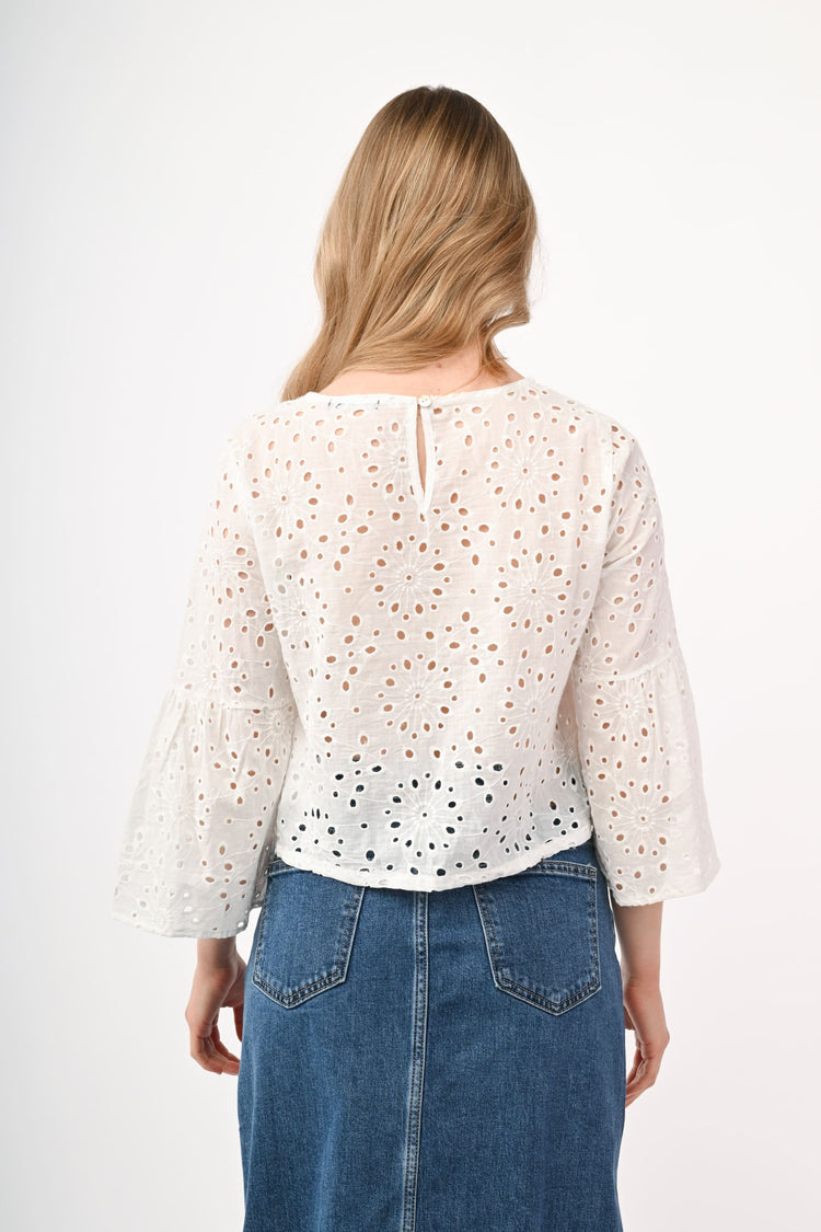 Blusa in pizzo Sangallo