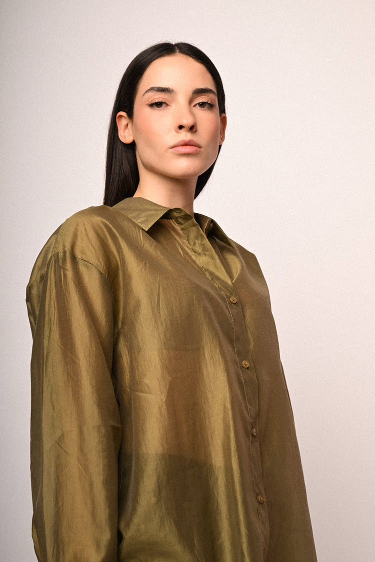 Camicia in organza misto lyocell