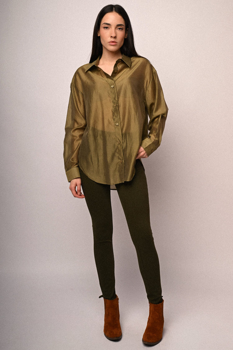 Camicia in organza misto lyocell