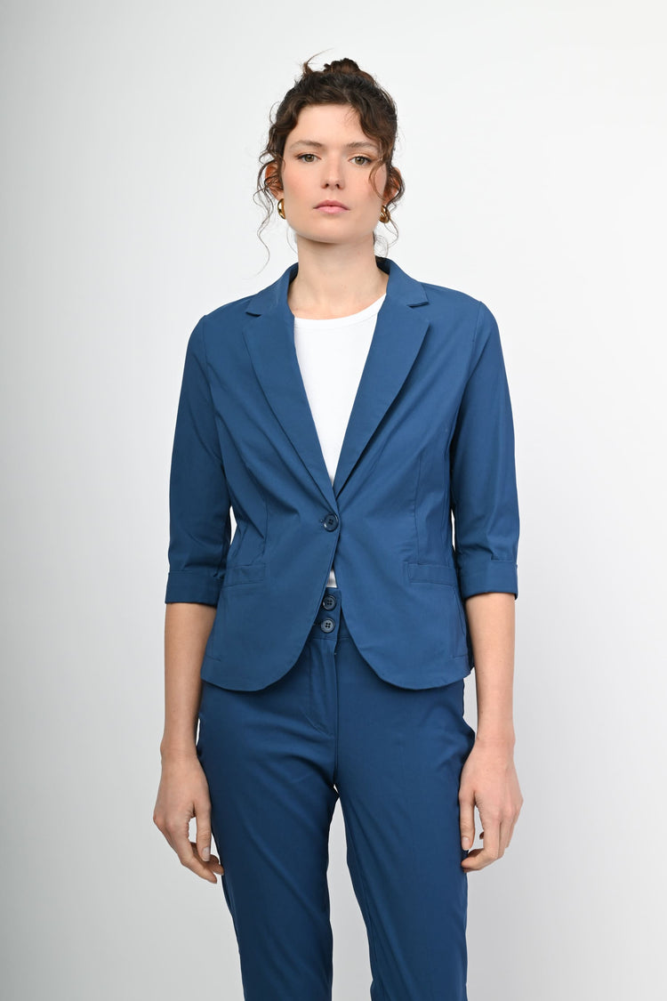 Blazer monopetto misto viscosa