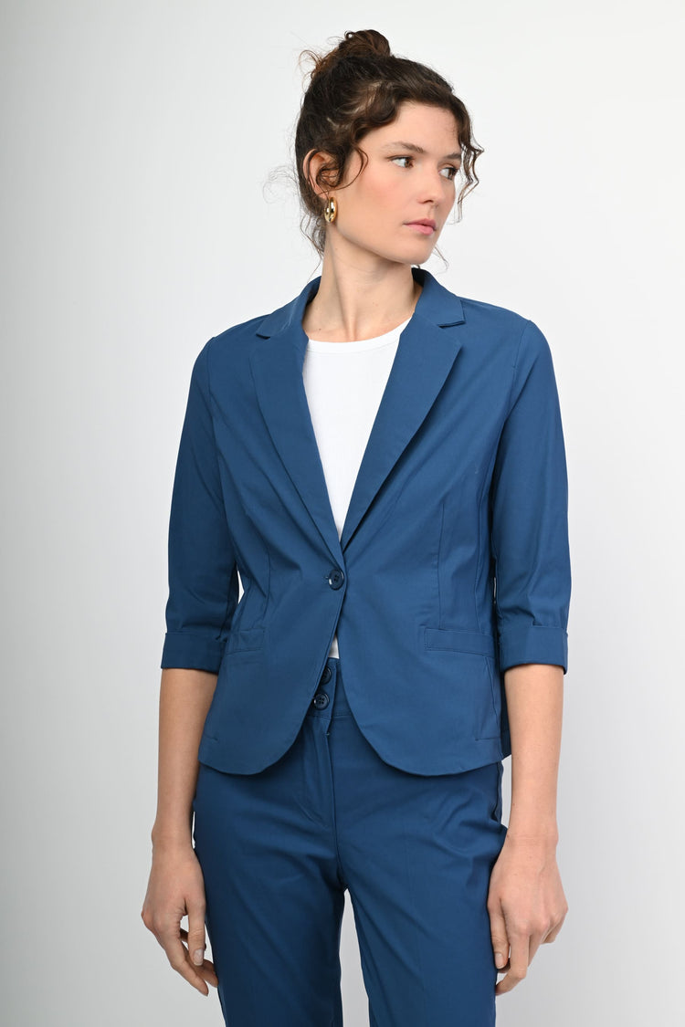 Blazer monopetto misto viscosa