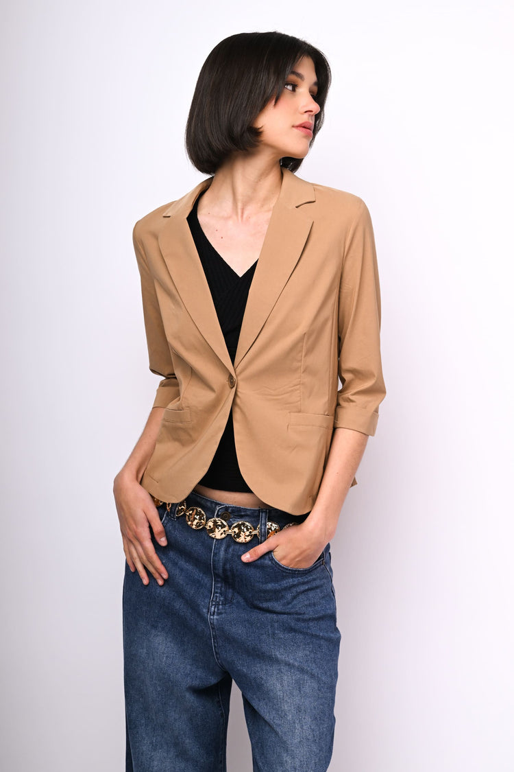 Blazer monopetto misto viscosa