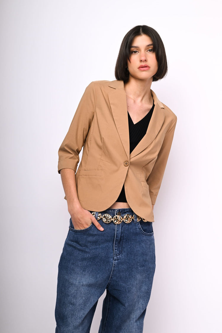 Blazer monopetto misto viscosa