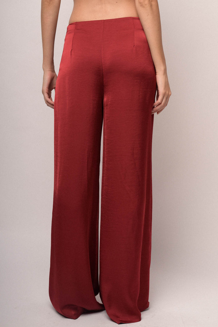 Pantaloni palazzo laminato