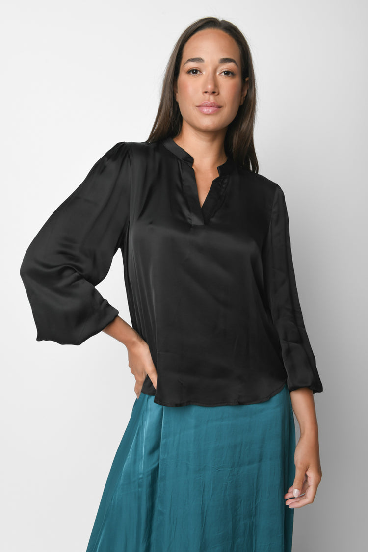 Blusa in raso di viscosa