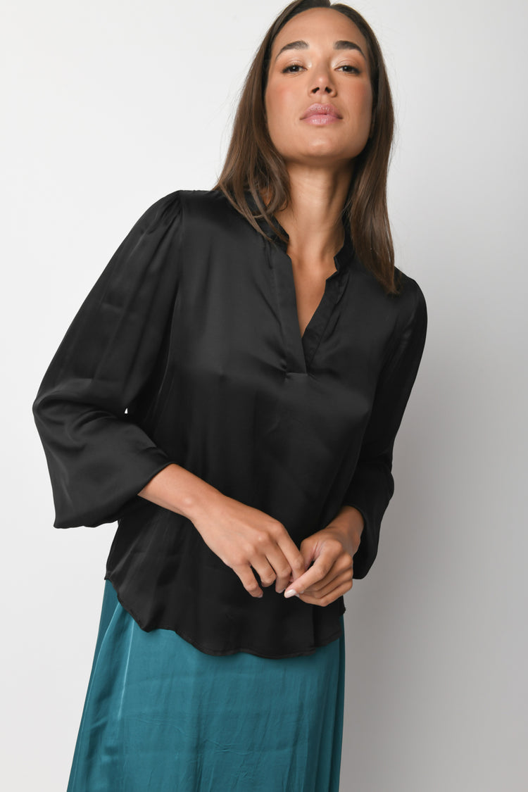 Blusa in raso di viscosa