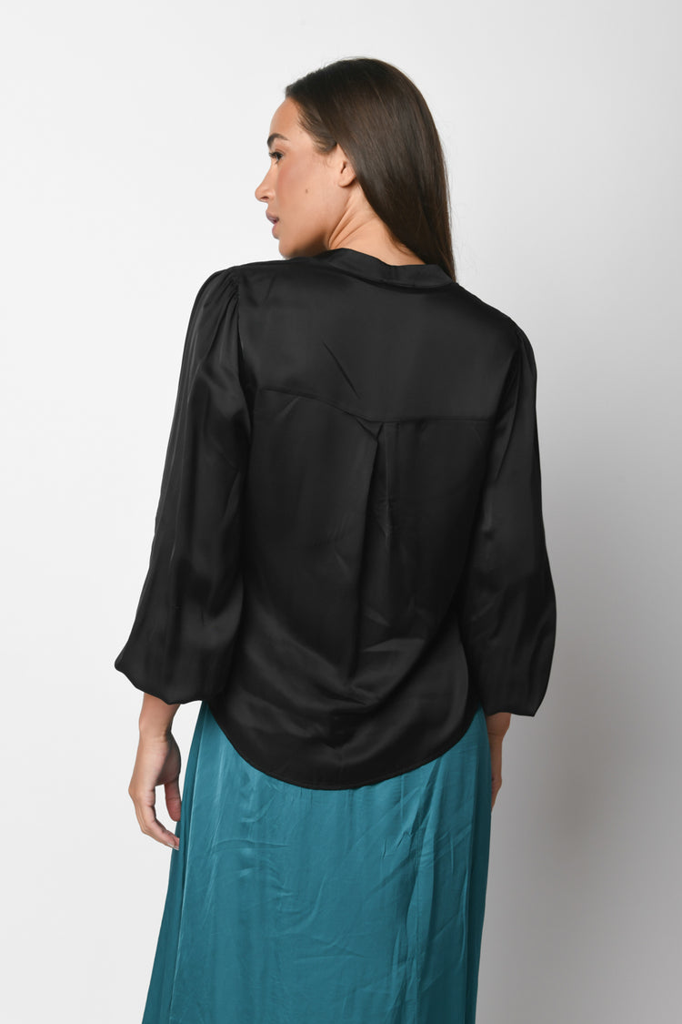 Blusa in raso di viscosa