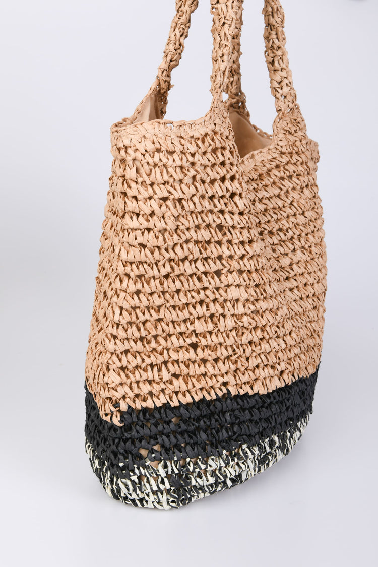 Borsa shopper in rafia