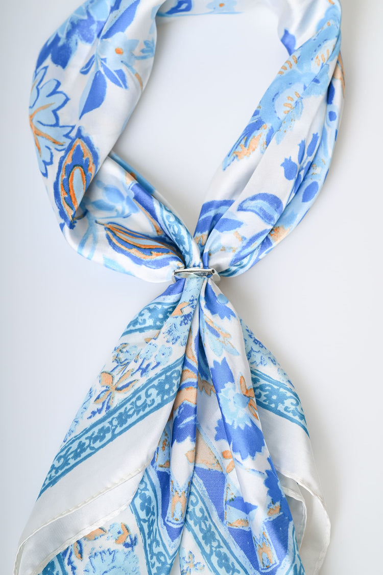 Foulard a stampa floreale