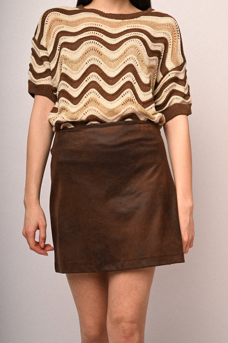 Minigonna in similpelle vintage