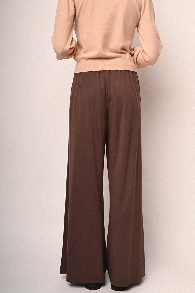 Pantaloni palazzo misto viscosa