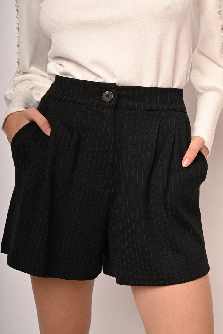 Shorts con motivo gessato
